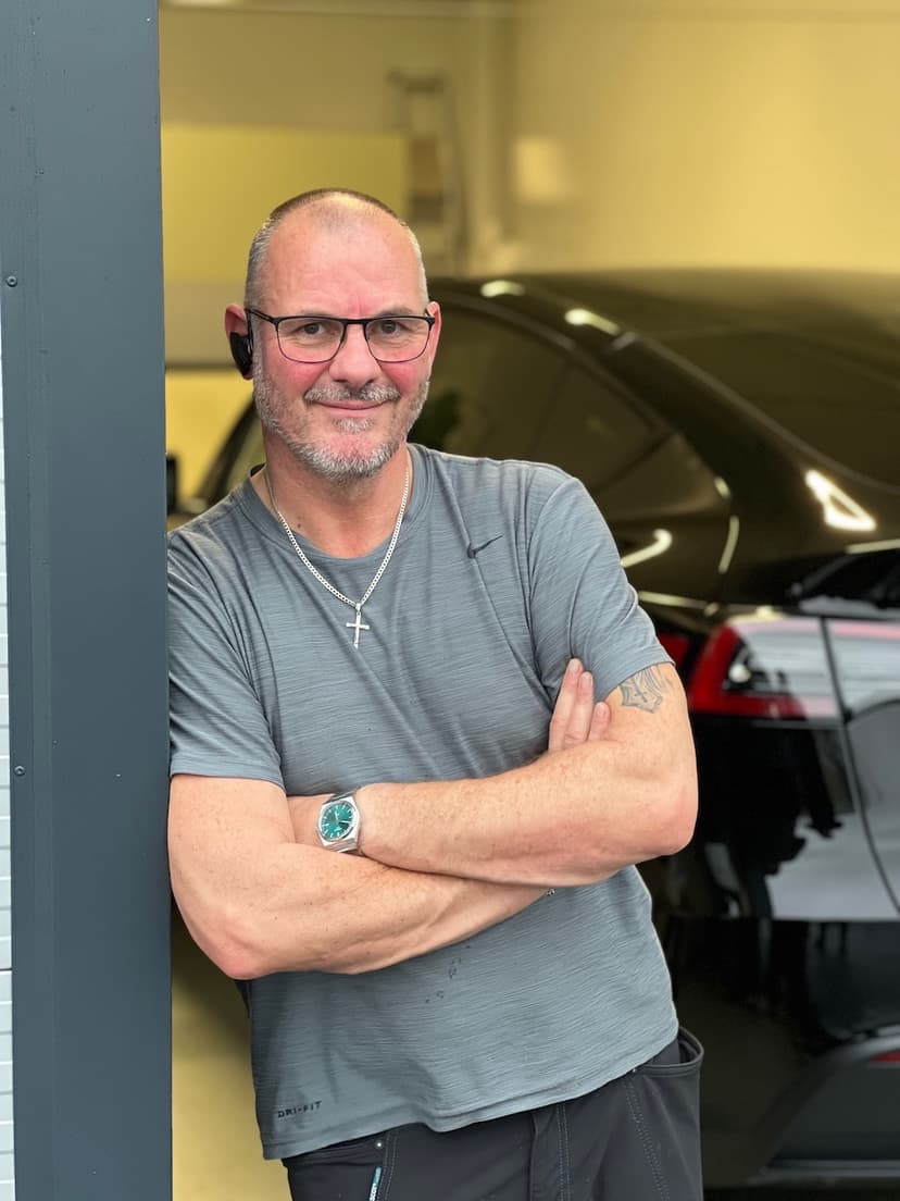 Picture of us washing a car